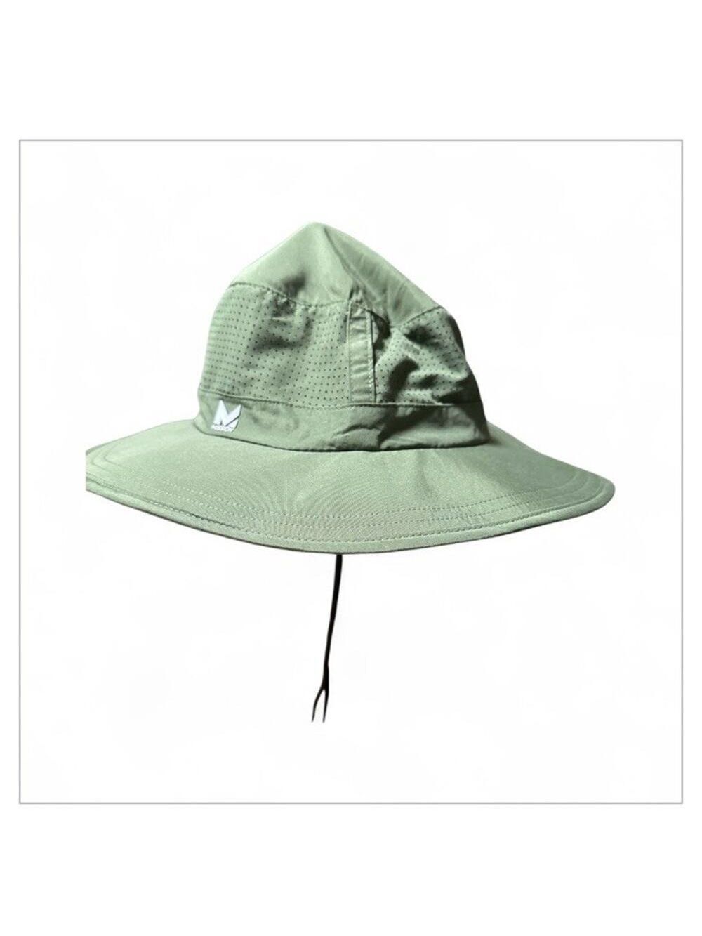 MISSION Cooling Booney Hat Green Upf 50 3” Wide Brim Mesh Design New